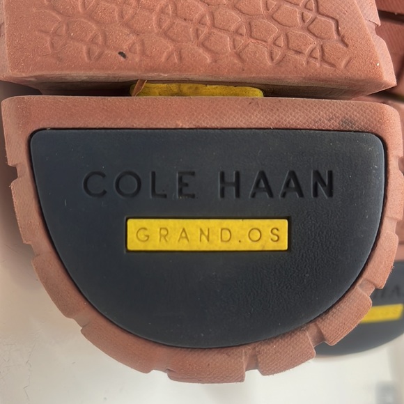 Cole Haan Navy ZEROGRAND Wingtip Oxford Leather & Canvas Eyelet Shoes Size 7 - Picture 8 of 10